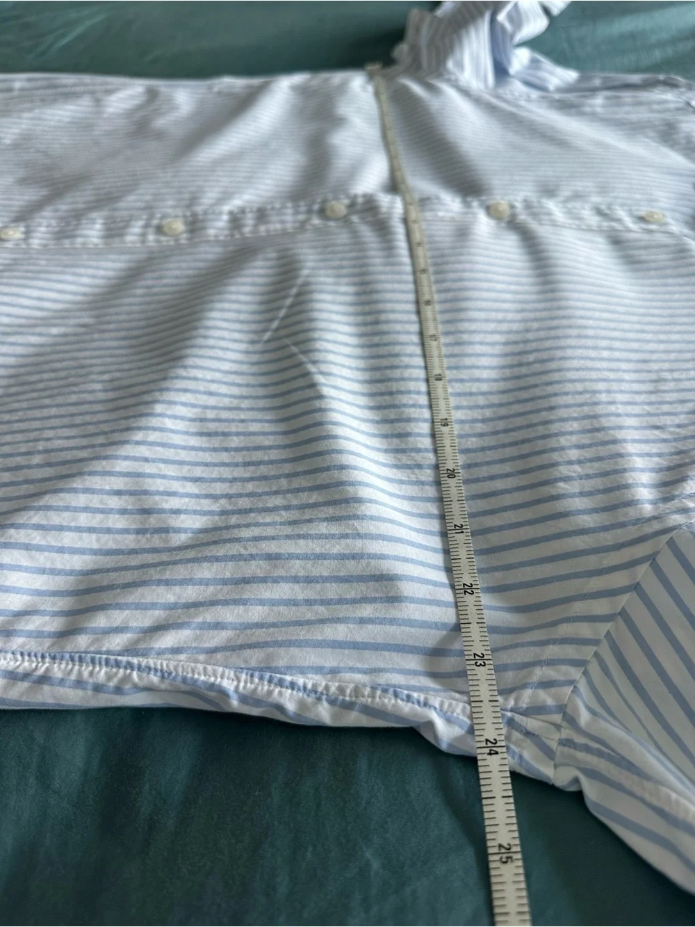 J.Crew Ludlow 120’s 2-Ply Dress Shirt Men’s XL Blue White Striped 100% Cotton